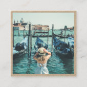 Minimale fotografie social media Instagram kraft Contactkaartje (Achterkant)