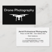 Minimale fotografie van de ontwerpdrone visitekaartje (Voorkant / Achterkant)