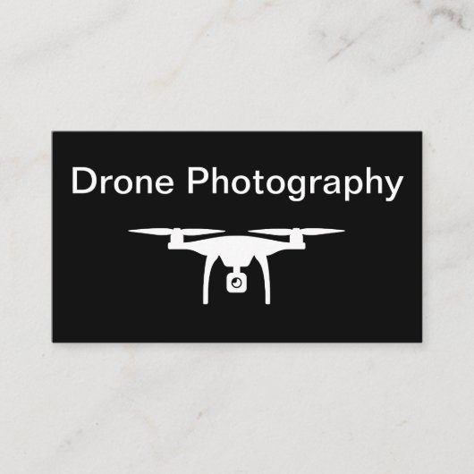 Minimale fotografie van de ontwerpdrone visitekaartje (Voorkant)