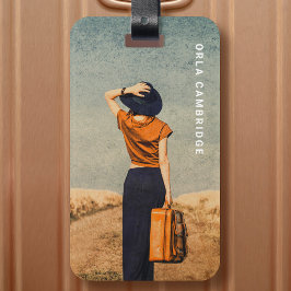 Minimale fotografie, volledige foto Eenvoudig Bagagelabel