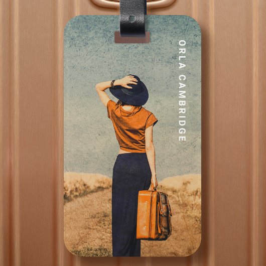 Minimale fotografie, volledige foto Eenvoudig Bagagelabel