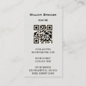 Minimale fotografie Volledige foto Eenvoudig bedri Visitekaartje (Achterkant)