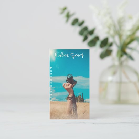 Minimale fotografie Volledige foto Eenvoudig bedri Visitekaartje (Staand voorkant)