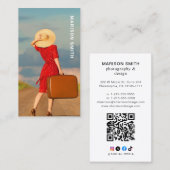 Minimale fotografie Volledige foto Eenvoudig bedri Visitekaartje (Voorkant / Achterkant)