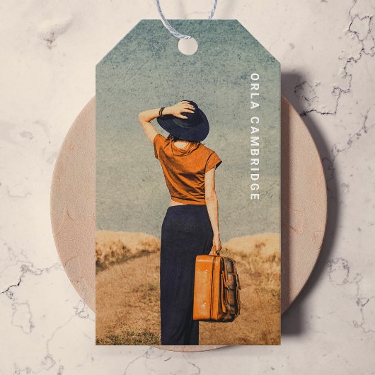 Minimale fotografie, volledige foto Eenvoudig Cadeaulabel