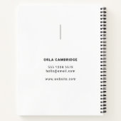 Minimale fotografie, volledige foto Eenvoudig Notitieboek (Achterkant)