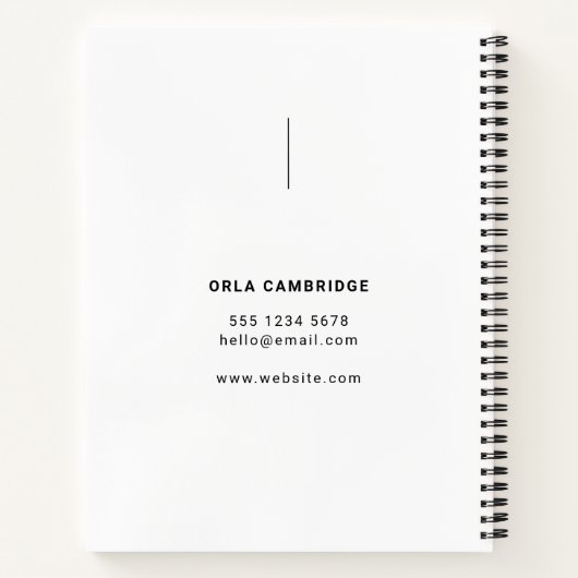 Minimale fotografie, volledige foto Eenvoudig Notitieboek (Achterkant)