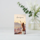 Minimale fotografie, volledige foto Eenvoudig Visitekaartje (Staand voorkant)