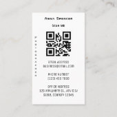 Minimale fotografie, volledige foto Eenvoudig Visitekaartje (Achterkant)