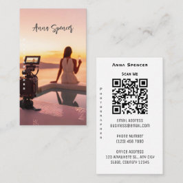 Minimale fotografie, volledige foto Eenvoudig Visitekaartje