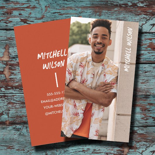 Minimale fotografie, volledige foto Eenvoudig Visitekaartje