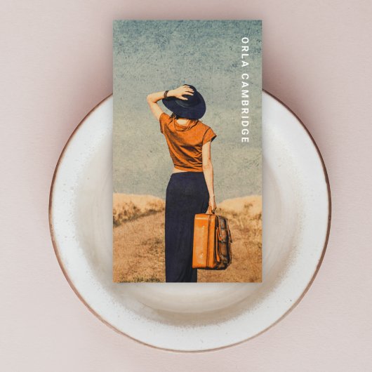 Minimale fotografie, volledige foto Eenvoudig Visitekaartje