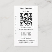 Minimale fotografie, volledige foto Eenvoudig Visitekaartje (Achterkant)