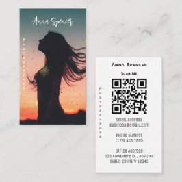 Minimale fotografie, volledige foto Eenvoudig Visitekaartje