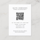 Minimale fotografie Volledige foto Trendy Visitekaartje (Achterkant)