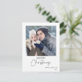 Minimale fotokaart voor kerst met feestdagen briefkaart (Staand voorkant)