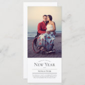 Minimale fotokaart voor nieuwe jaren (Voorkant / Achterkant)