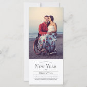Minimale fotokaart voor nieuwe jaren (Voorkant)