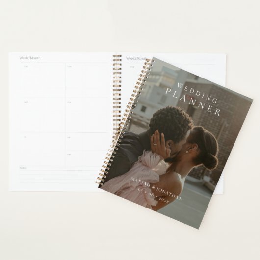 Minimale fotokalender Trouwplanner Planner (Display)