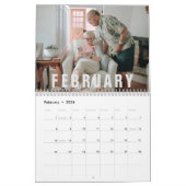 Minimale fotokalender voor de familie kalender (Feb 2026)
