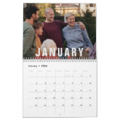 Minimale fotokalender voor de familie kalender (Jan 2026)