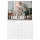 Minimale fotokalender voor de familie kalender (Feb 2027)