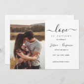 Minimale fotoliefde is uitstel van patiëntbruiloft kaart (Voorkant / Achterkant)