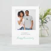 Minimale fotonaam Aangepaste Blauwgroen Jubileum k (Staand voorkant)