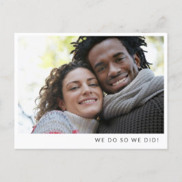 Minimale foto's Eenvoudige berichtuitwisseling Aankondigingskaart