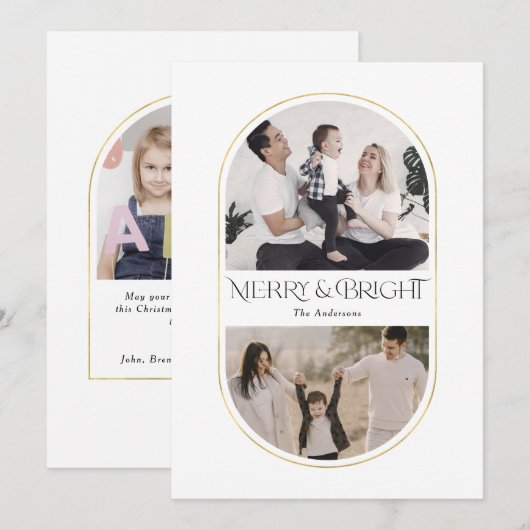 Minimale foto's van een eenvoudige boogfamilie met (Voorkant / Achterkant)