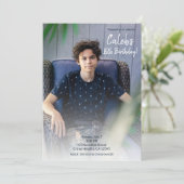 Minimale foto's van verjaardagsfeestdagen kaart (Staand voorkant)