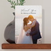 Minimale fotosjabloon bruiloft Hartelijk dank Save The Date