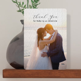 Minimale fotosjabloon bruiloft Hartelijk dank Save The Date