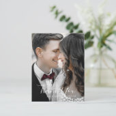 Minimale fotosjabloon Hartelijk dank Bedankkaart (Staand voorkant)