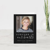 Minimale fotosympathie begrafenis bedankt kaart (Voorkant)