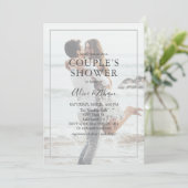 Minimale fotouitnodiging met paar douches kaart (Staand voorkant)