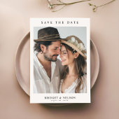 Minimale fotoweddenschap Save the Date Invitation