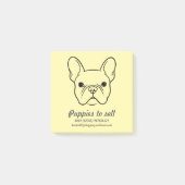Minimale Franse Bulldog Guerilla Post‑it – Kleine Post-it® Notes (Voorkant)
