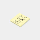 Minimale Franse Bulldog Guerilla Post‑it – Kleine Post-it® Notes (Schuin)