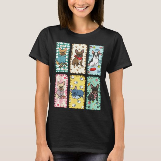 Minimale Franse Bulldog T-shirt (Voorkant)