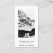 Minimale freelance fotograaf - zwart-wit visitekaartje (Achterkant)