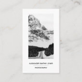 Minimale freelance fotograaf - zwart-wit visitekaartje (Voorkant)