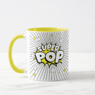 Minimale Fun SUPER POP! Popcorn Pun Pop Art Mok