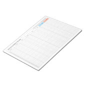 Minimale functionaliteit voor wekelijkse planning notitieblok (Schuin)