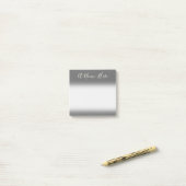 Minimale, fundamentele, grijze achtergrond en voor post-it® notes (Op bureau)