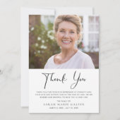 Minimale funderale moderne legante foto bedankkaart (Voorkant)