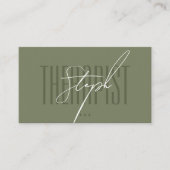 Minimale Fysiotherapeut Signature Sage Modern Visitekaartje (Voorkant)