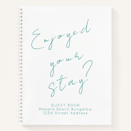 Minimale gastfeedback notitieboek (Voorkant)