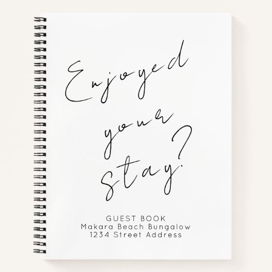 Minimale gastfeedback notitieboek (Voorkant)