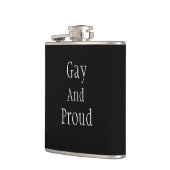 Minimale "Gay and Proud"> Kiedipkolven Heupfles (Links)